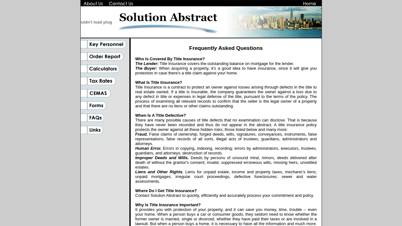 Solution Abstract page