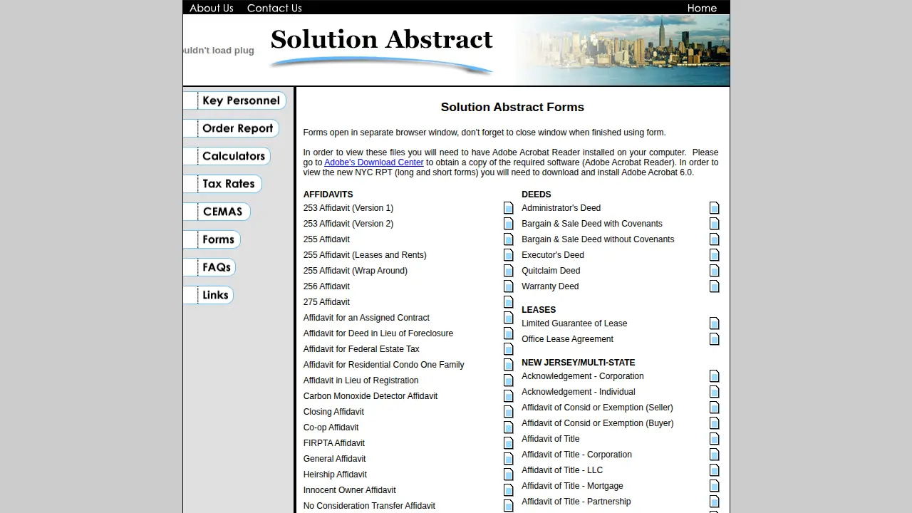 Solution Abstract page