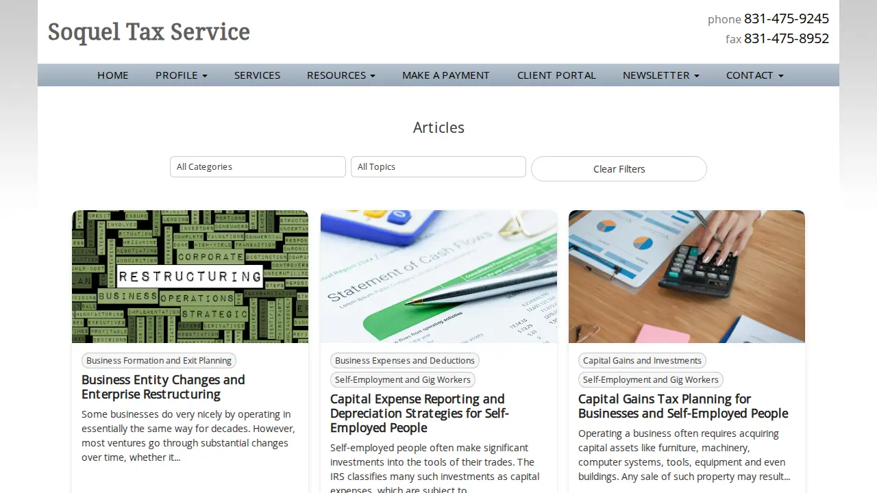 Soquel Tax Services page