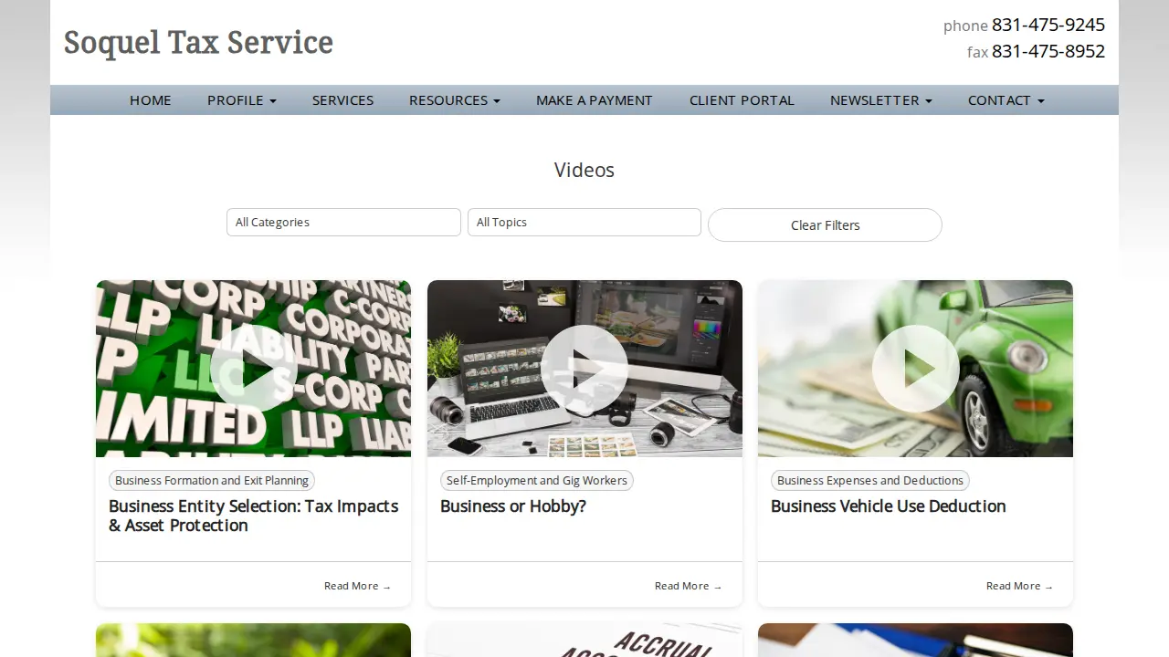 Soquel Tax Services page