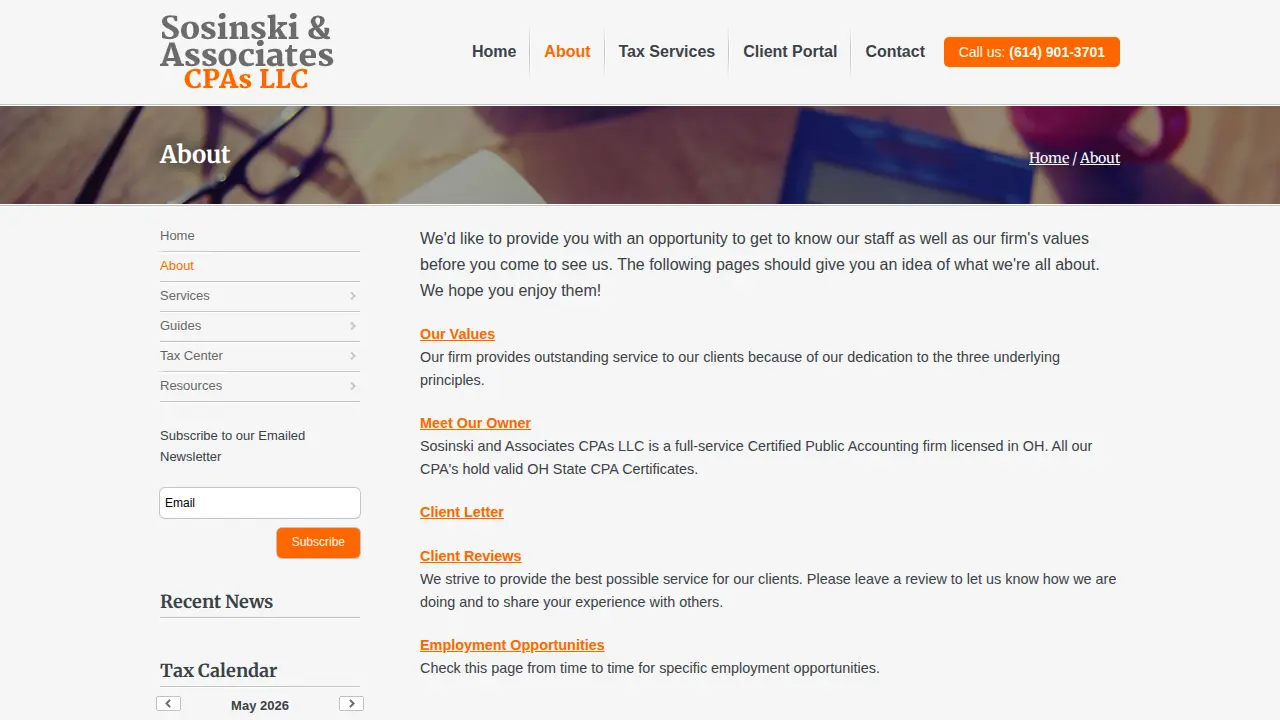 Sosinski and Associates CPAs LLC page