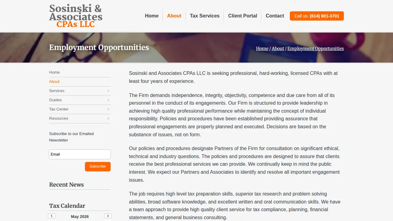 Sosinski and Associates CPAs LLC page