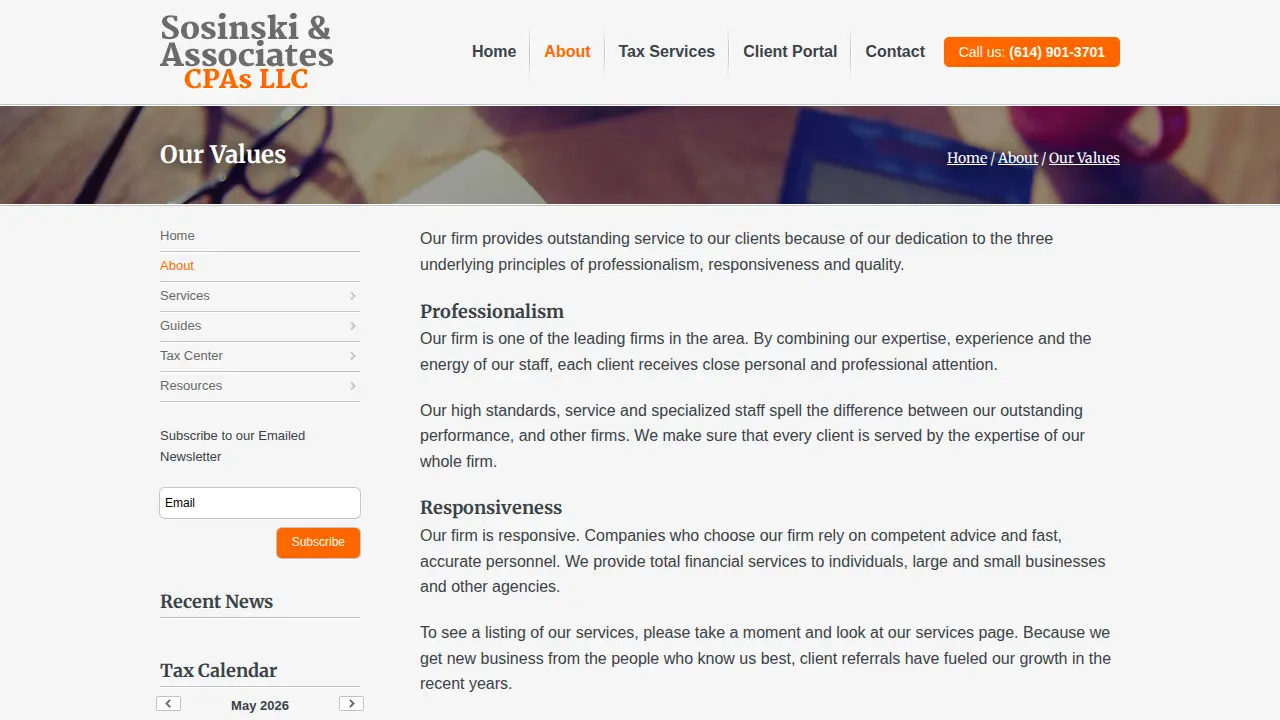 Sosinski and Associates CPAs LLC page