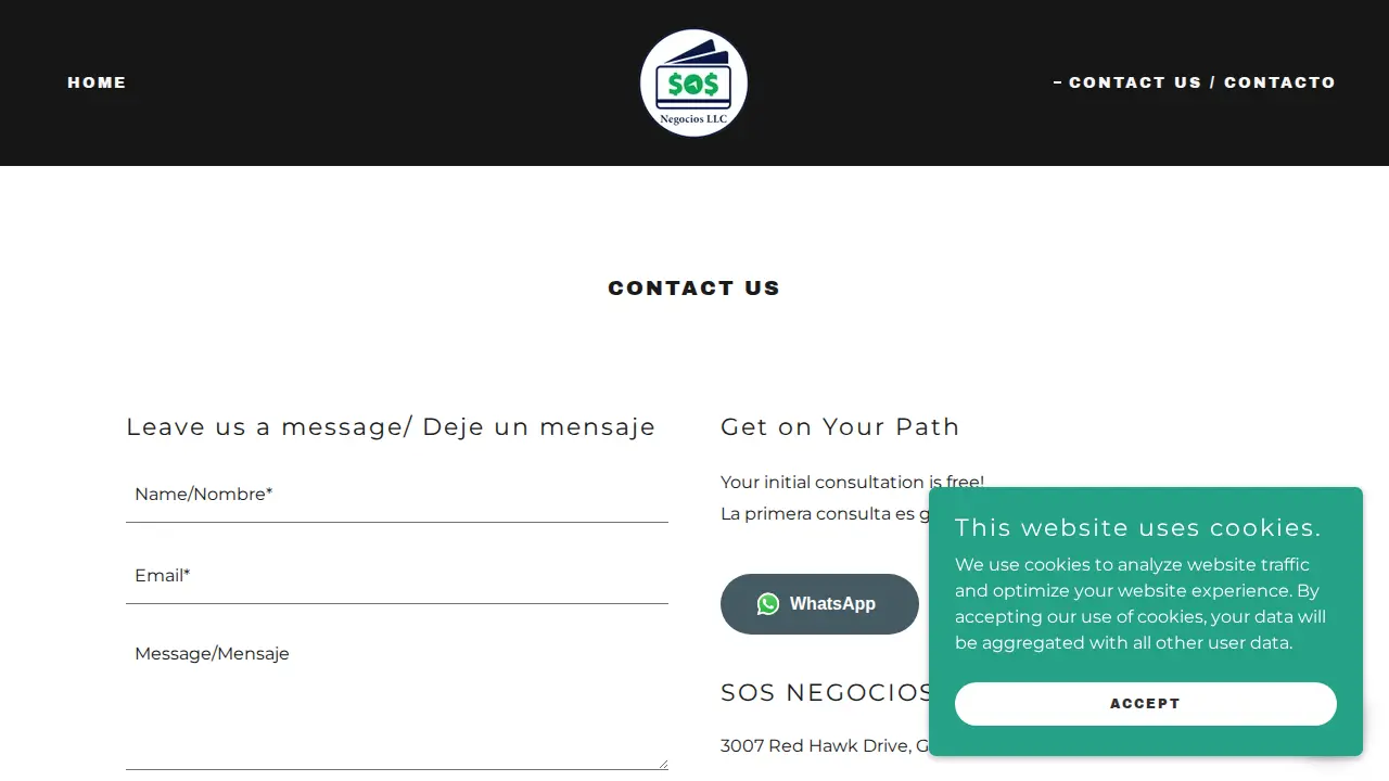 SOS NEGOCIOS LLC Contabilidad e impuestos page