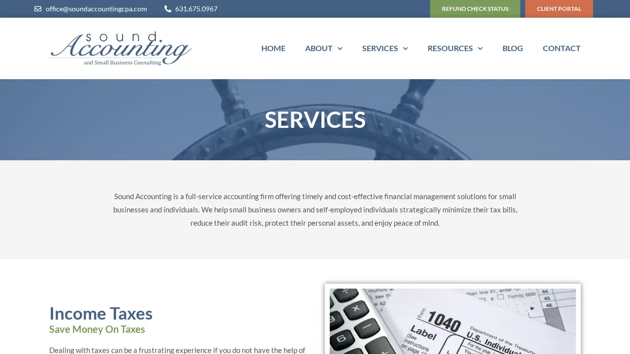 Sound Accounting page