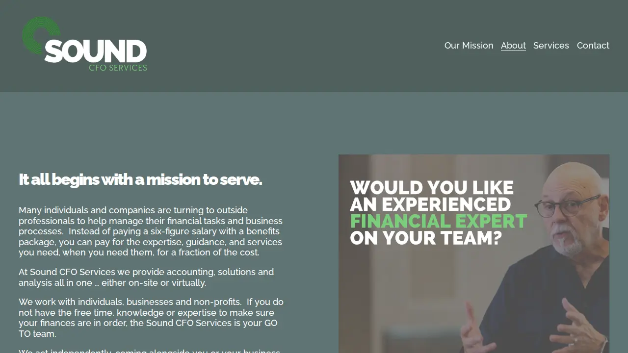 Sound CFO Services page