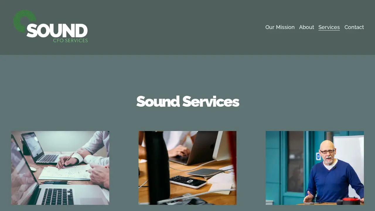 Sound CFO Services page