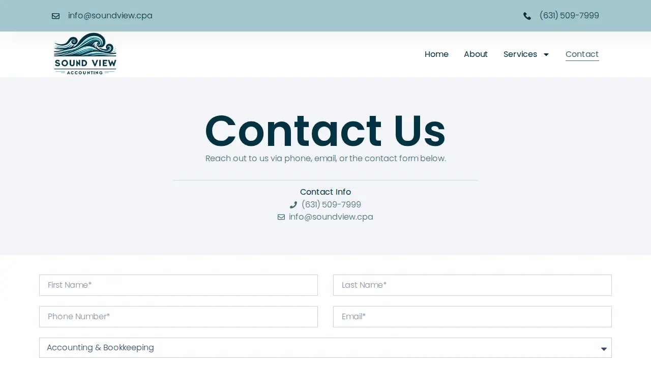Sound View Accounting CPA PLLC page