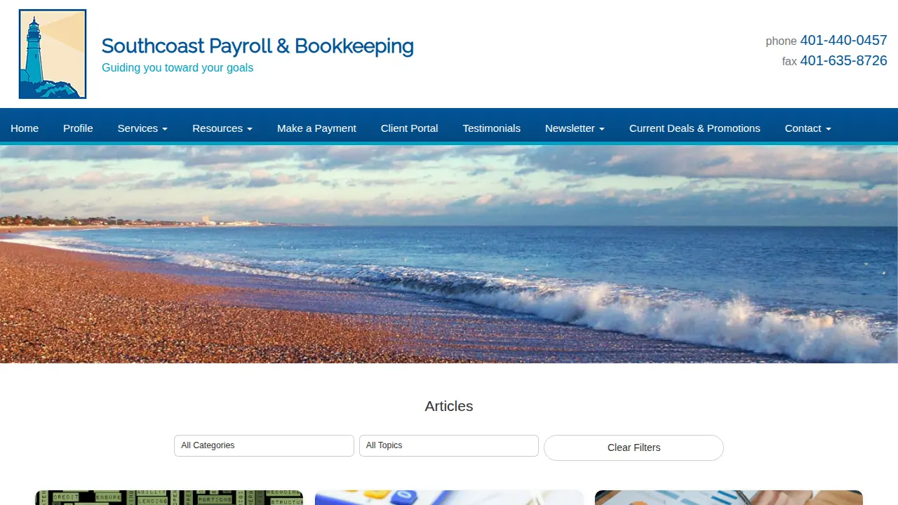 Southcoast Payroll & Bookkeeping page