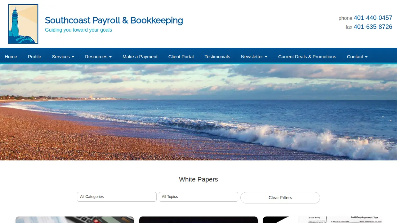 Southcoast Payroll & Bookkeeping page