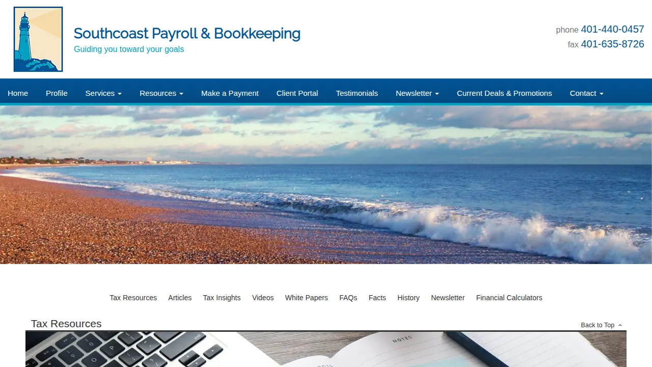 Southcoast Payroll & Bookkeeping page