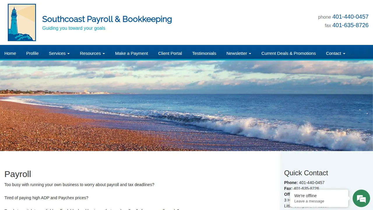Southcoast Payroll & Bookkeeping page
