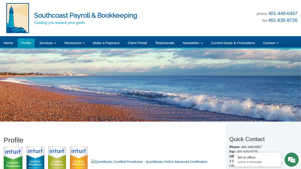Southcoast Payroll & Bookkeeping page