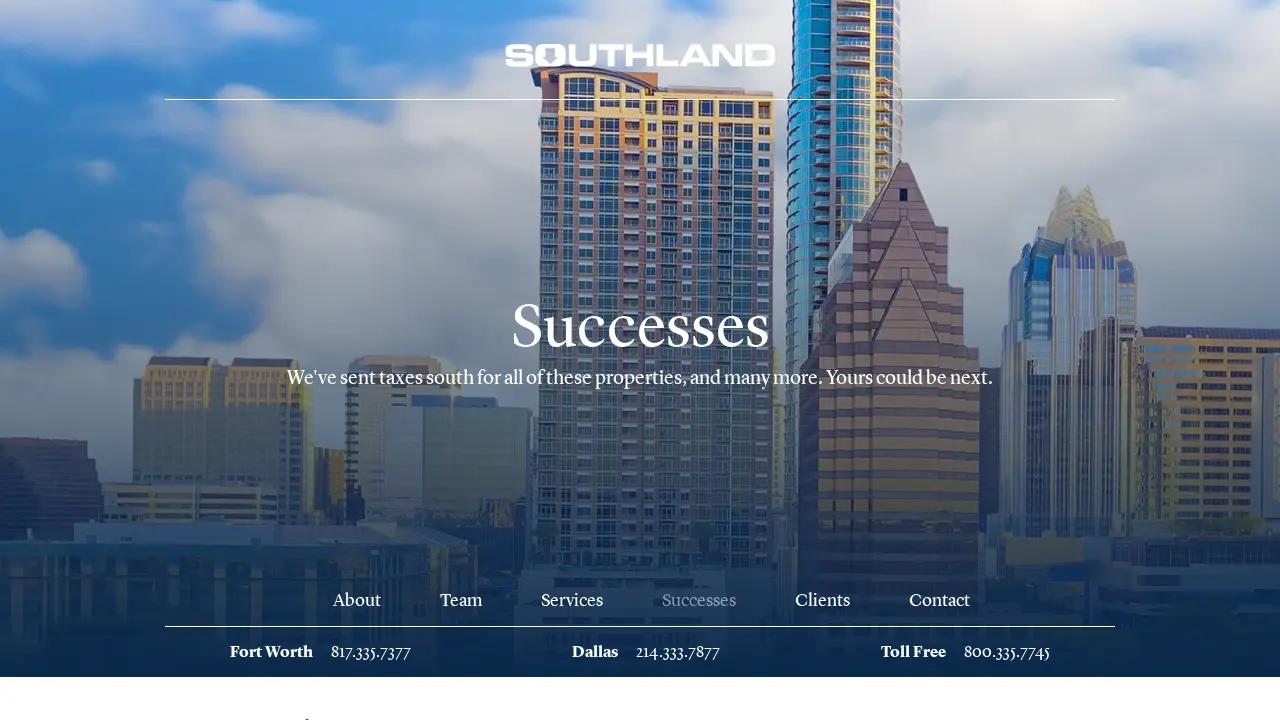 Southland Property Tax Consultants page