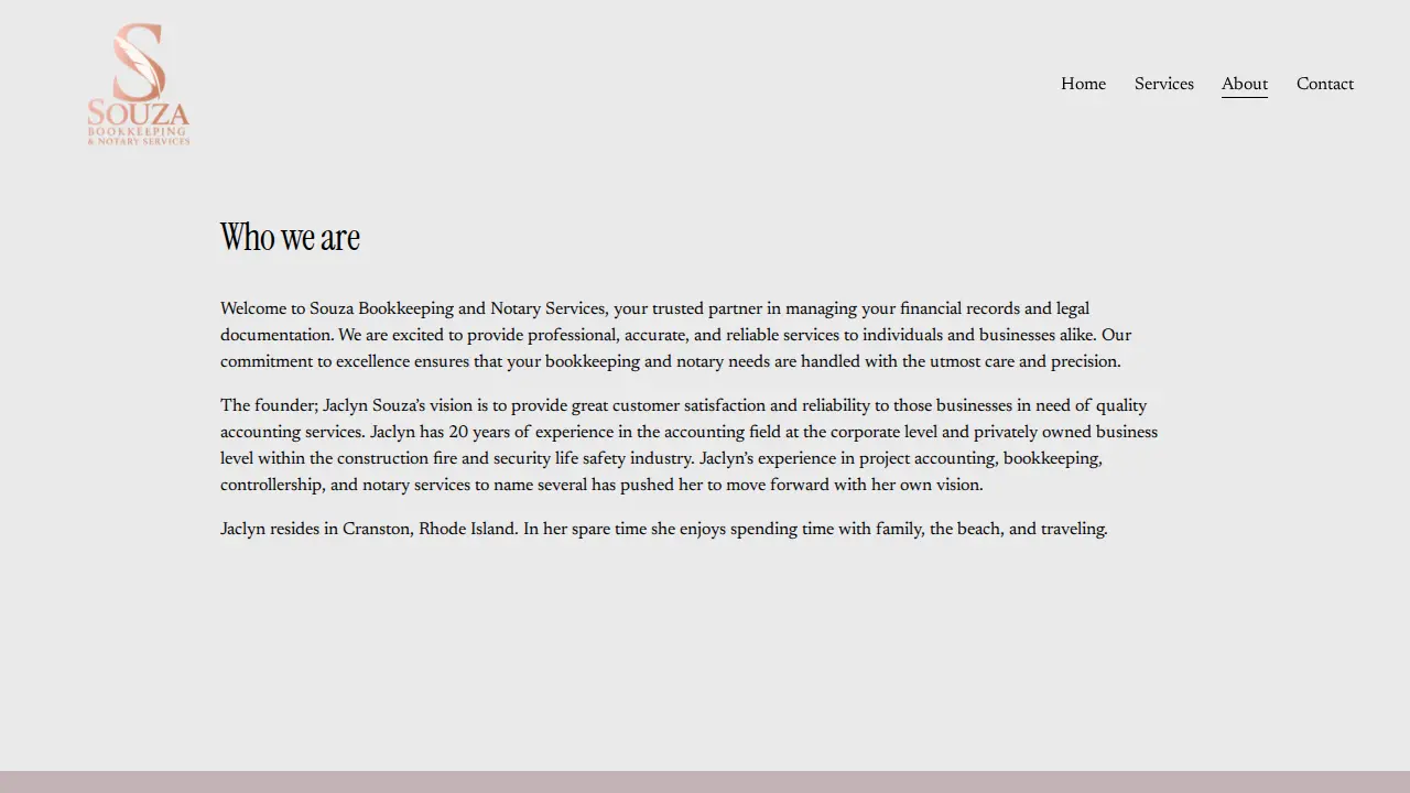 Souza Notary & Accounting Services page