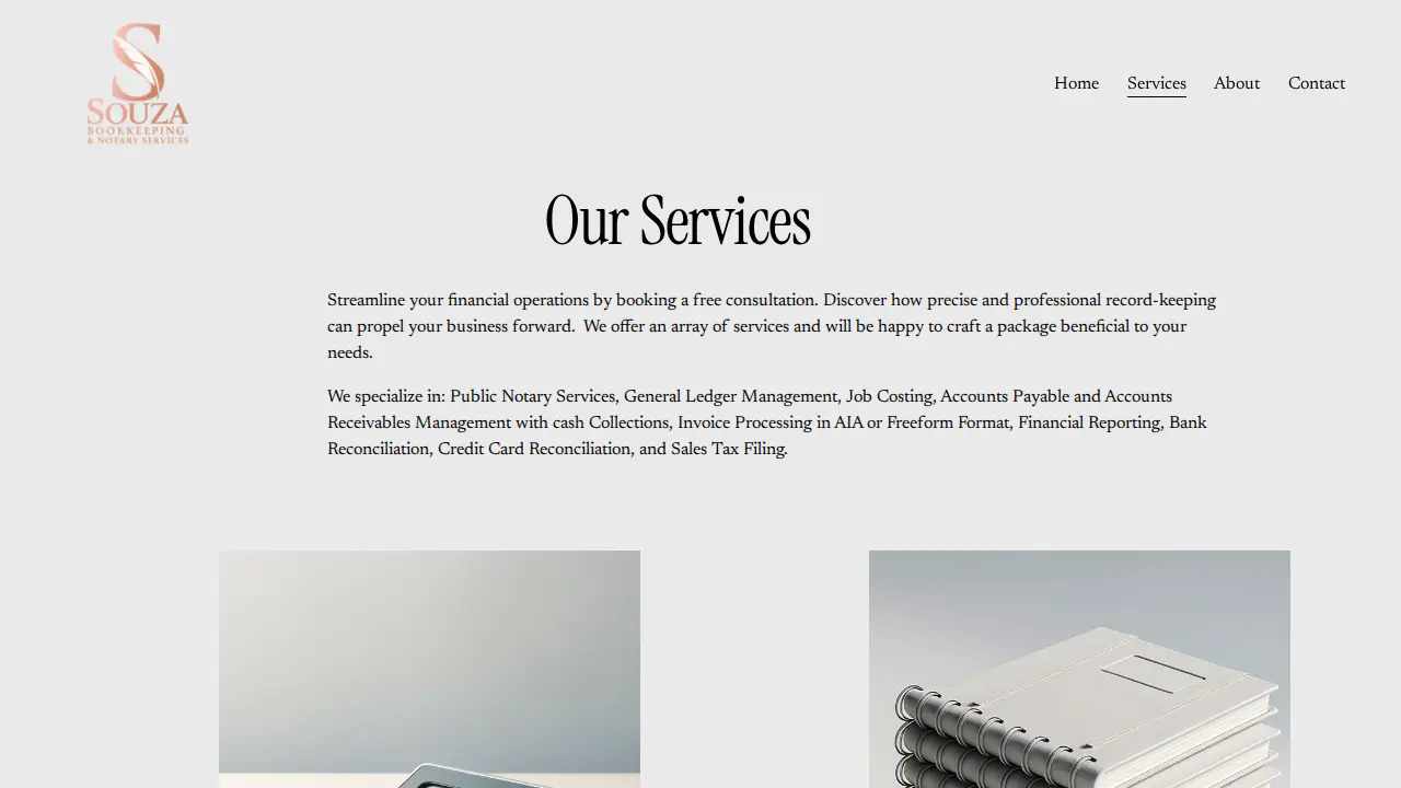 Souza Notary & Accounting Services page