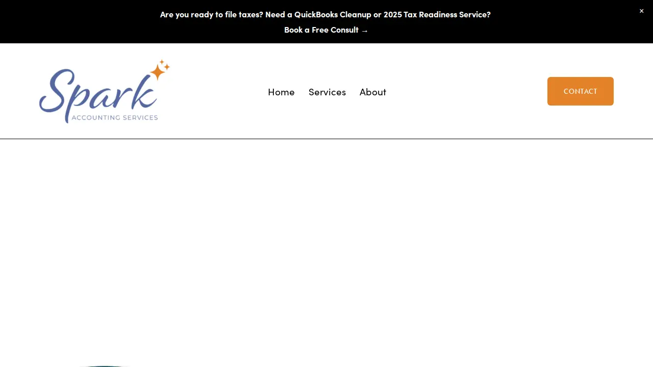 Spark Accounting Services page