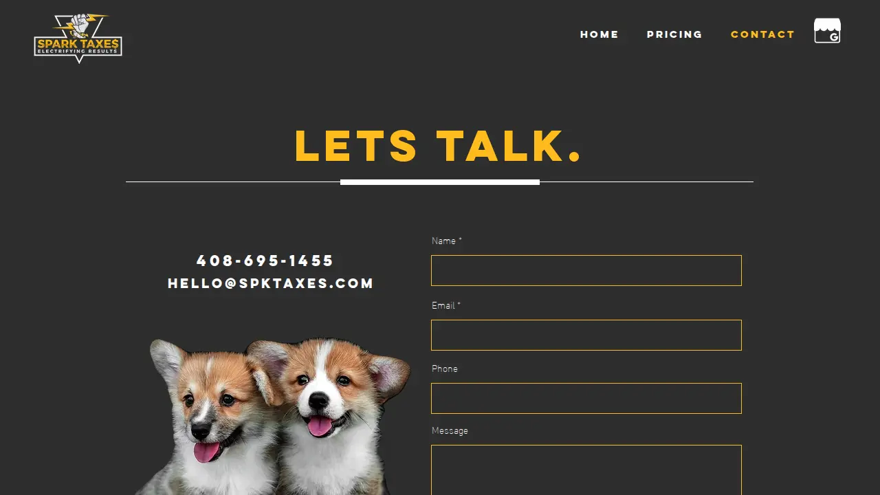 Spark Taxes page