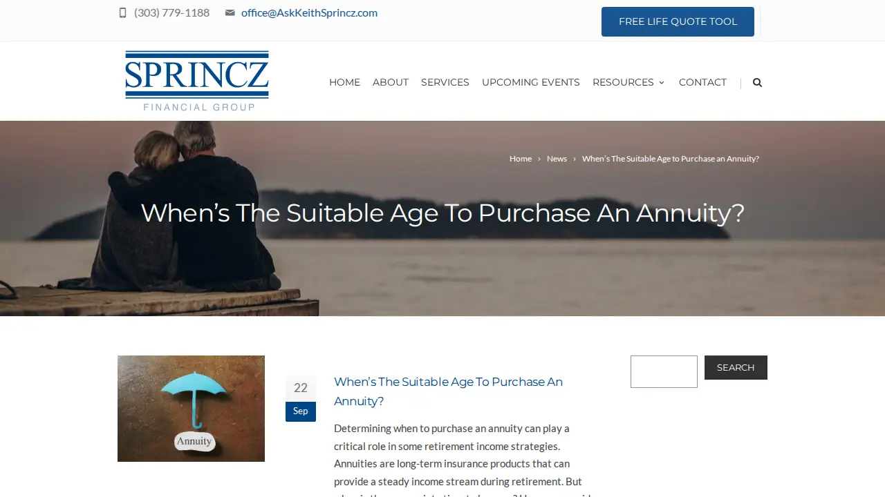 Sprincz Financial Group, LLC page