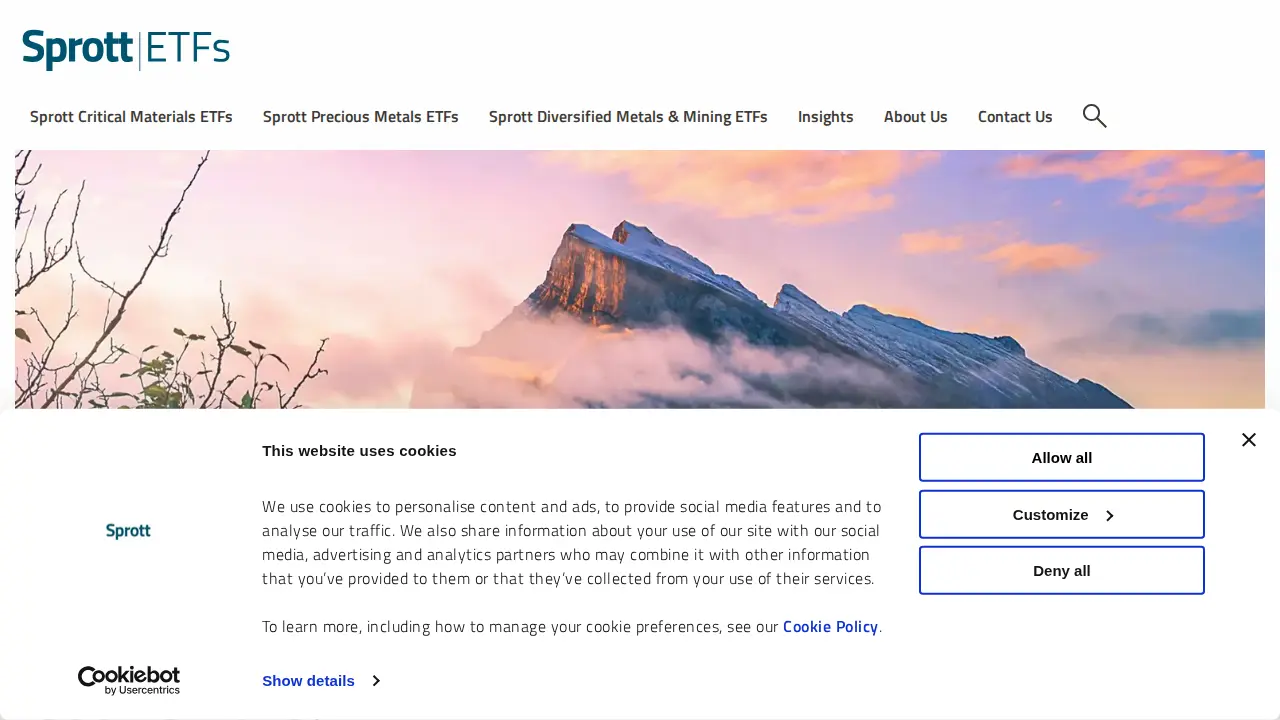 Sprott ETFs page