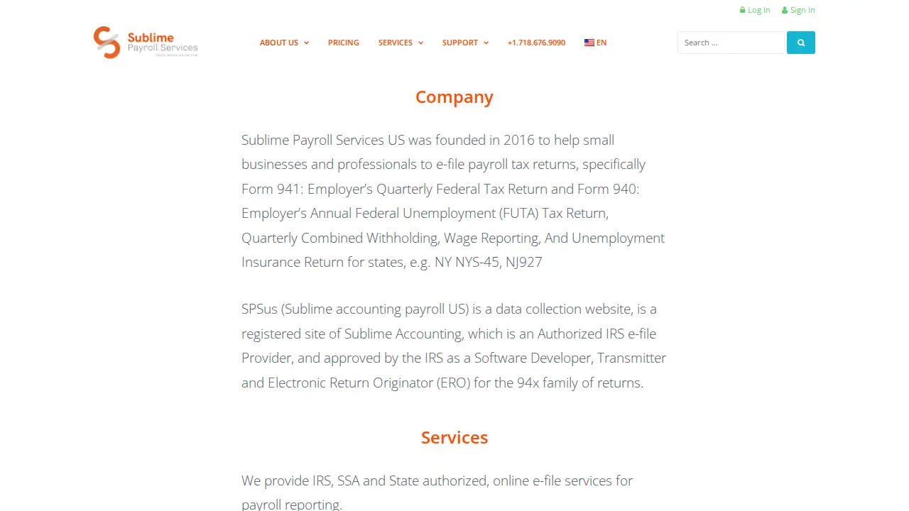 Sublime Accounting Inc page