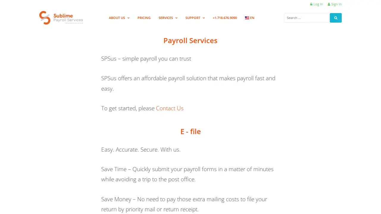 Sublime Accounting Inc page