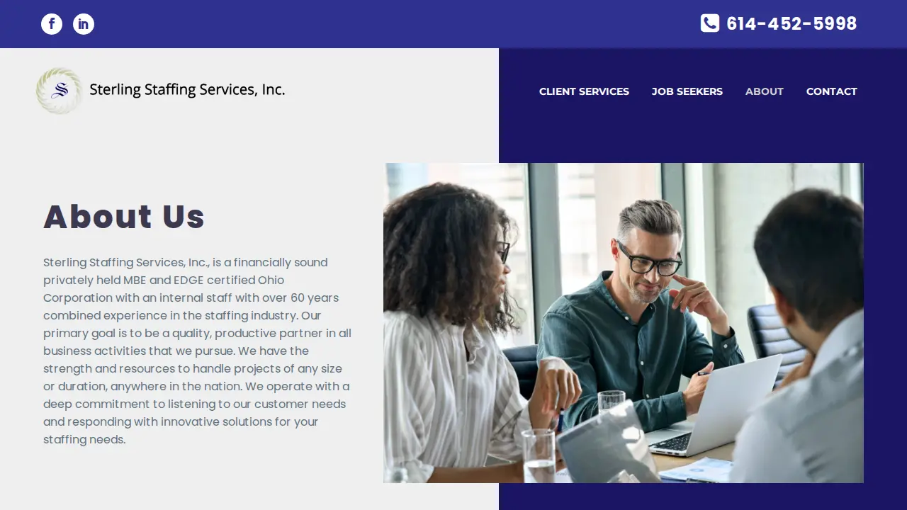 Sterling Staffing Services Inc. page