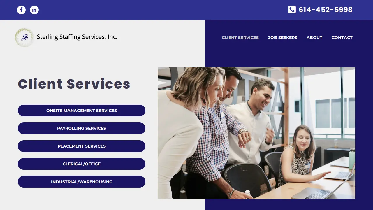 Sterling Staffing Services Inc. page
