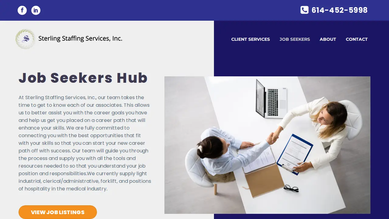 Sterling Staffing Services Inc. page