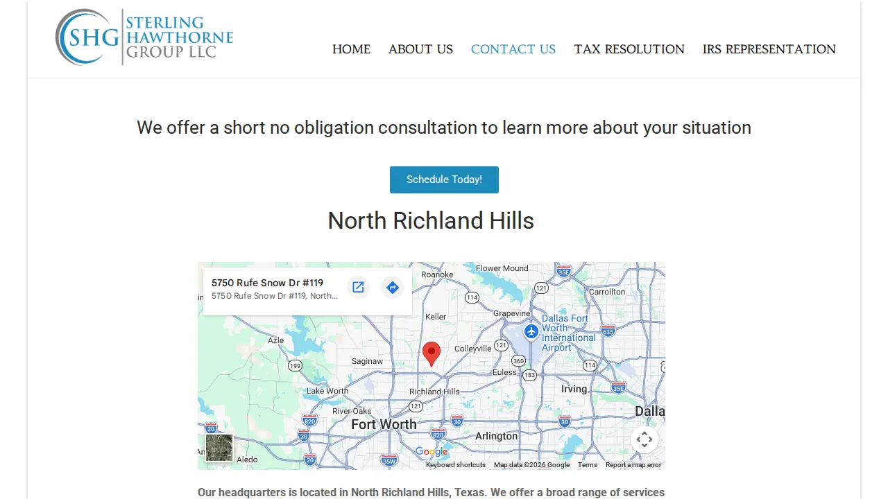 The Sterling Hawthorne Group page