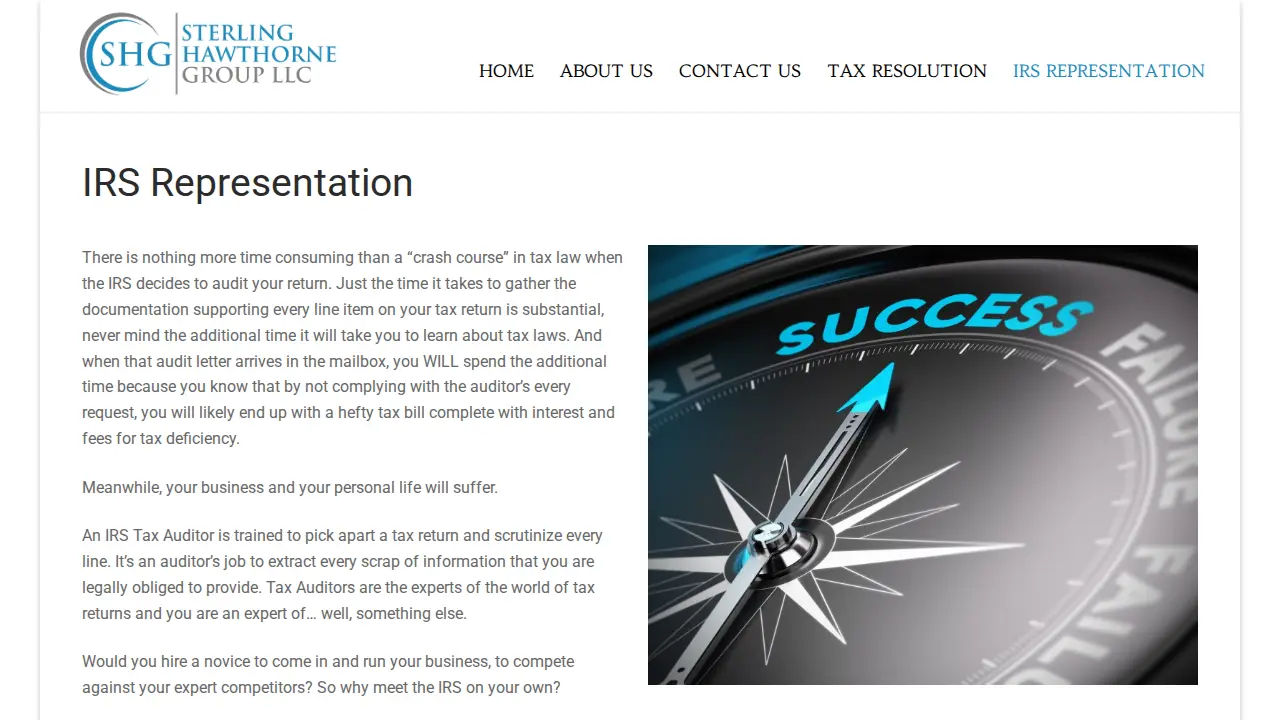 The Sterling Hawthorne Group page