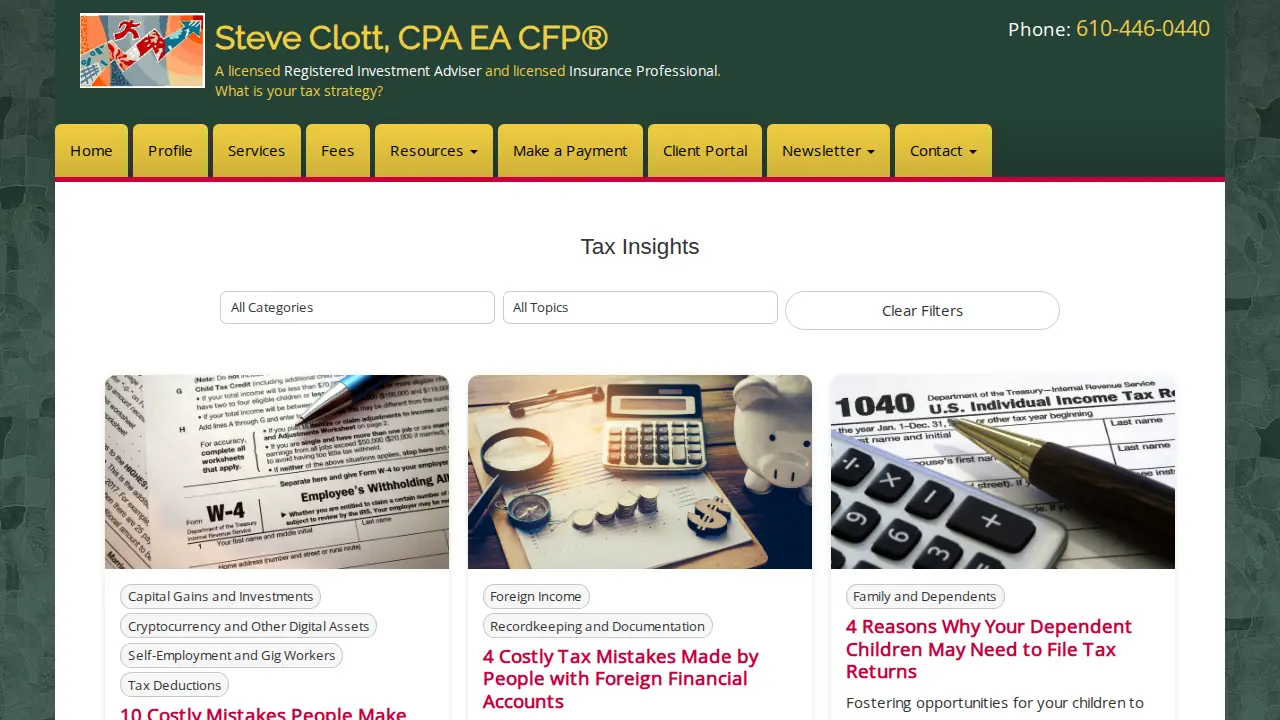 Steve Clott, CPA EA CFP(r) page