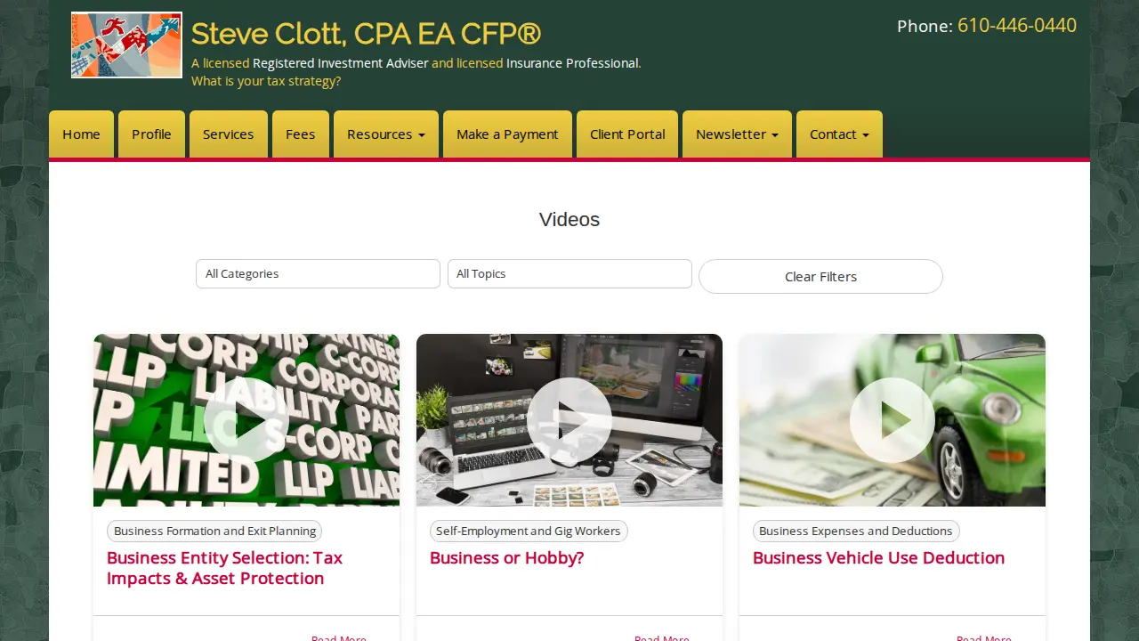Steve Clott, CPA EA CFP(r) page