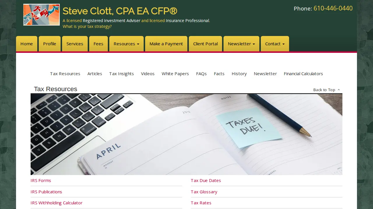 Steve Clott, CPA EA CFP(r) page