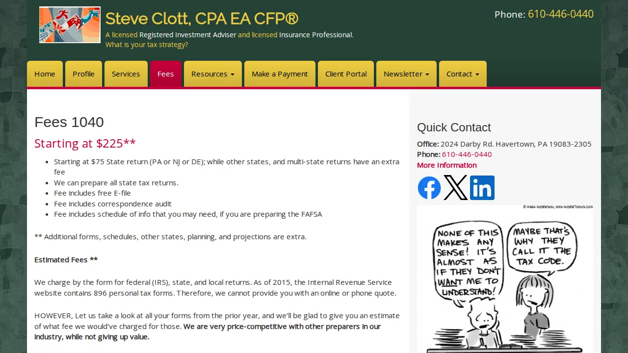 Steve Clott, CPA EA CFP(r) page