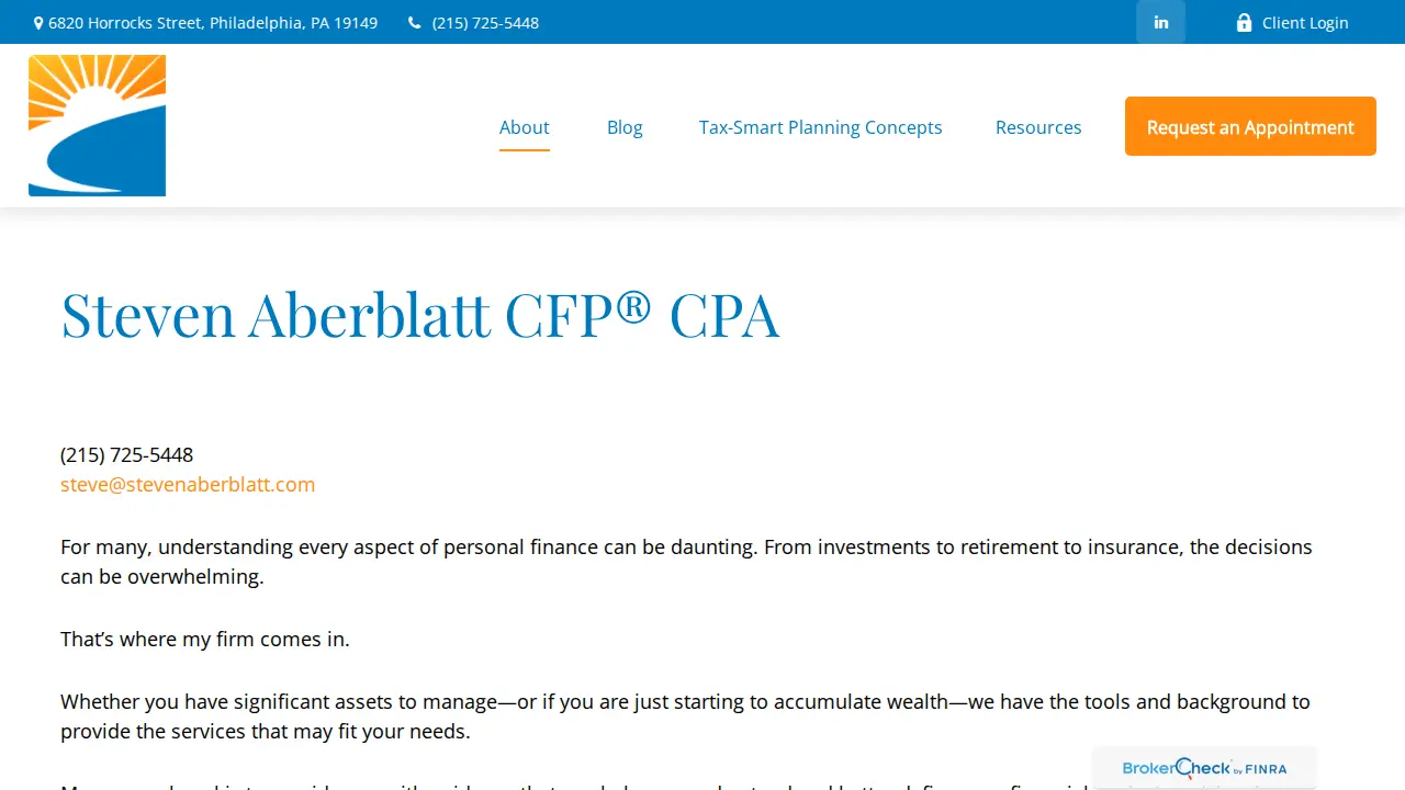 Steven Aberblatt CFP CPA page