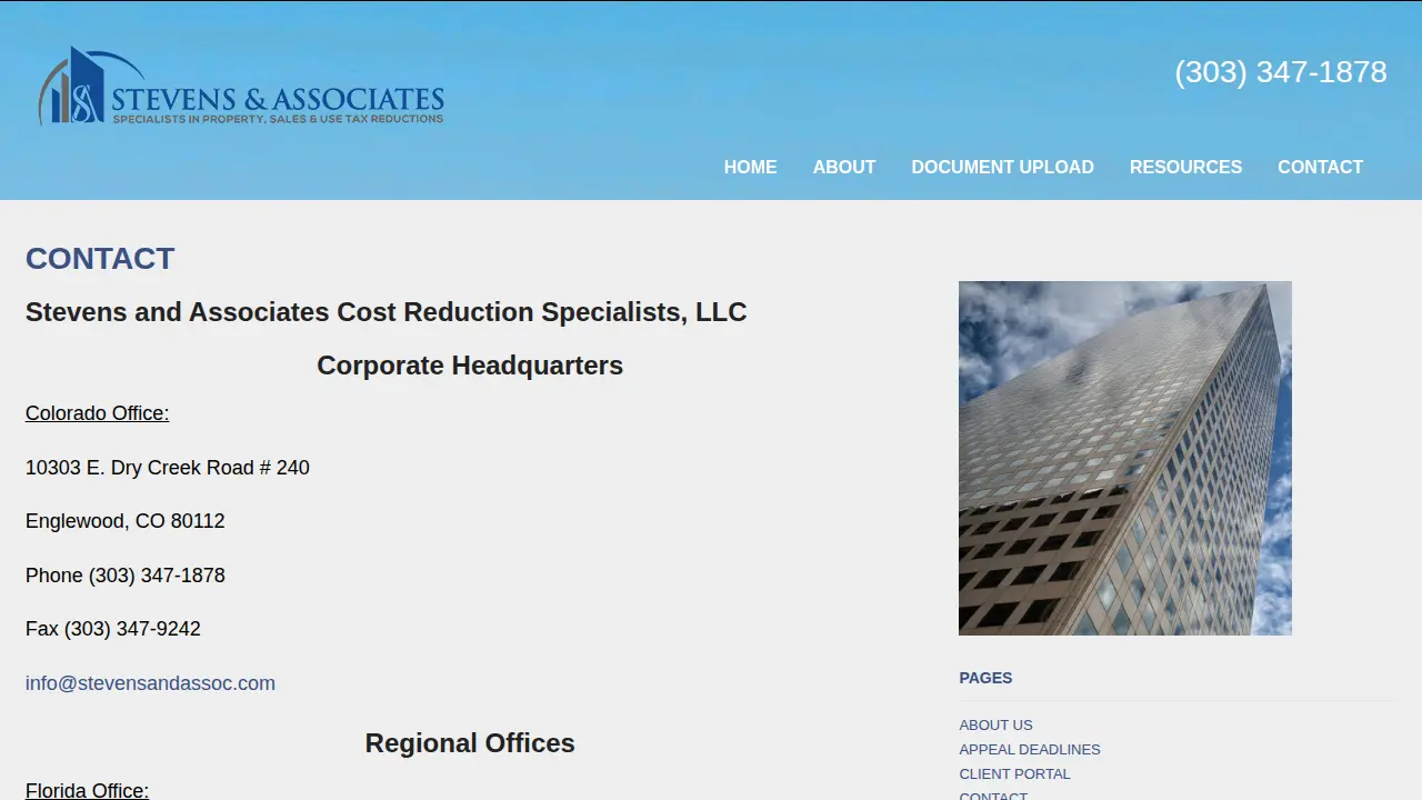 Stevens & Associates page