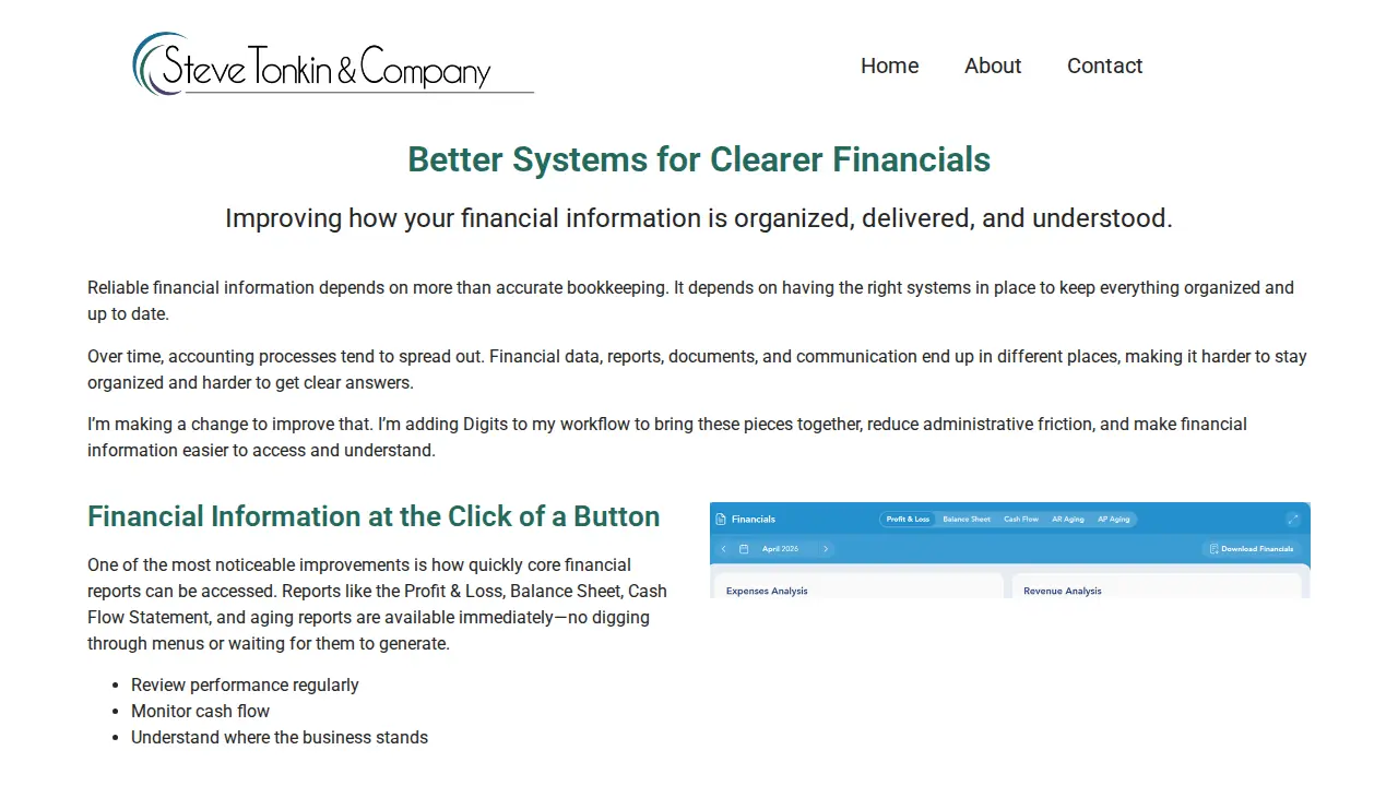 Steve Tonkin And Company page