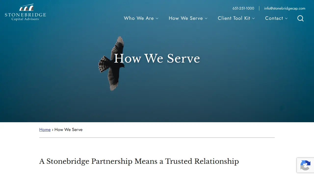 Stonebridge Capital Advisors page