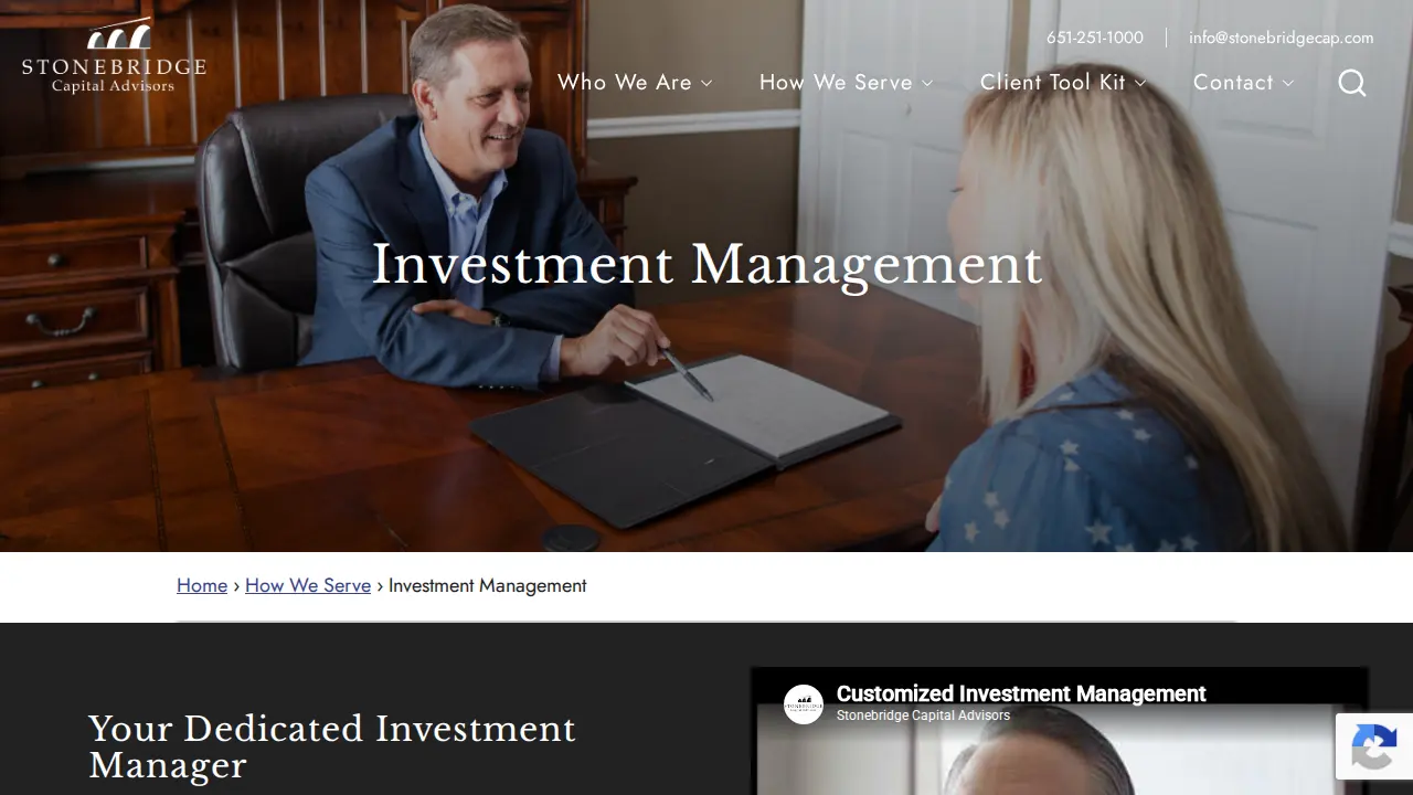 Stonebridge Capital Advisors page