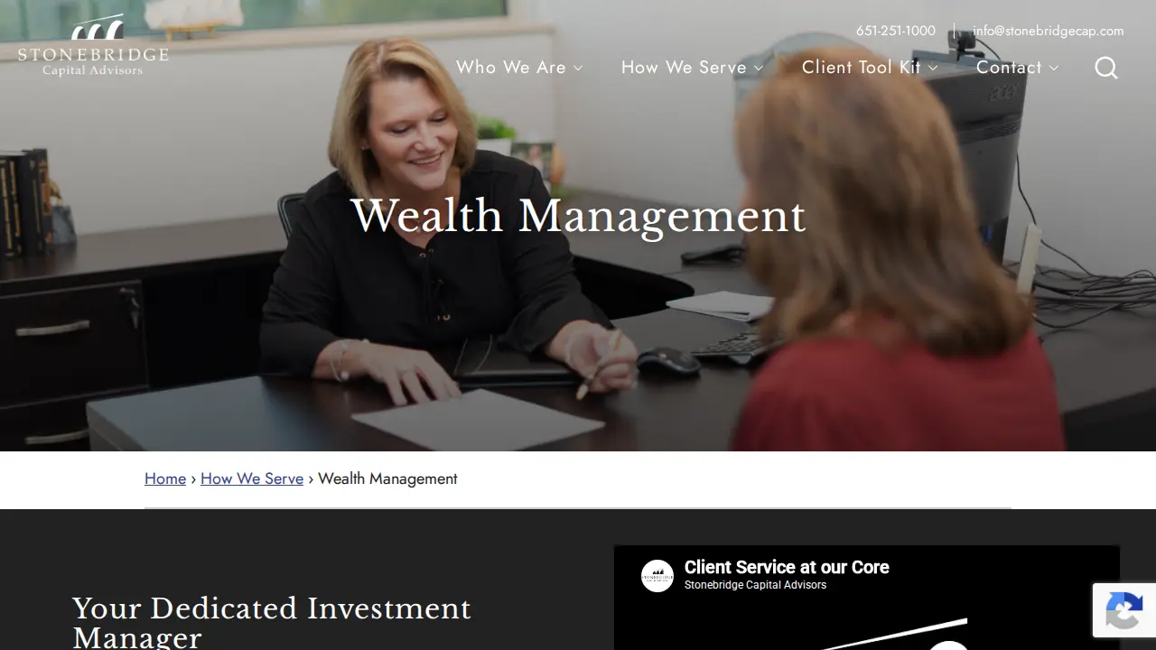 Stonebridge Capital Advisors page