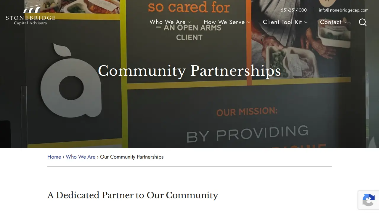Stonebridge Capital Advisors page