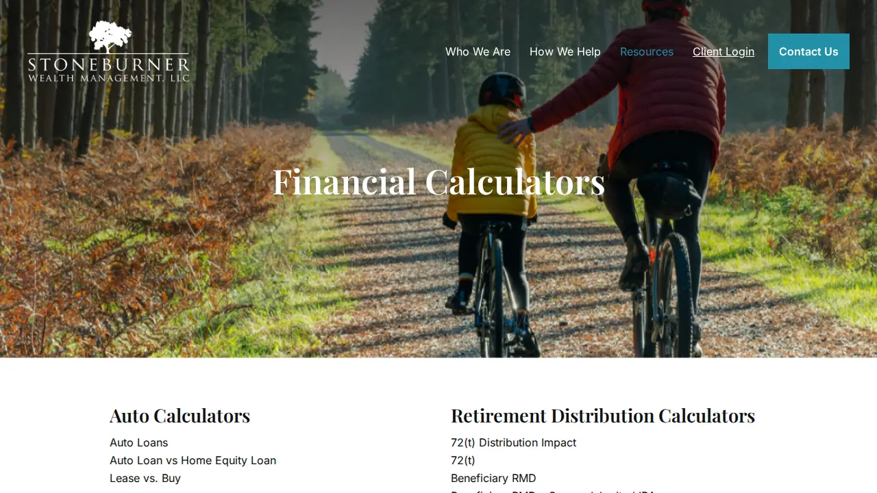 Stoneburner Wealth Management page