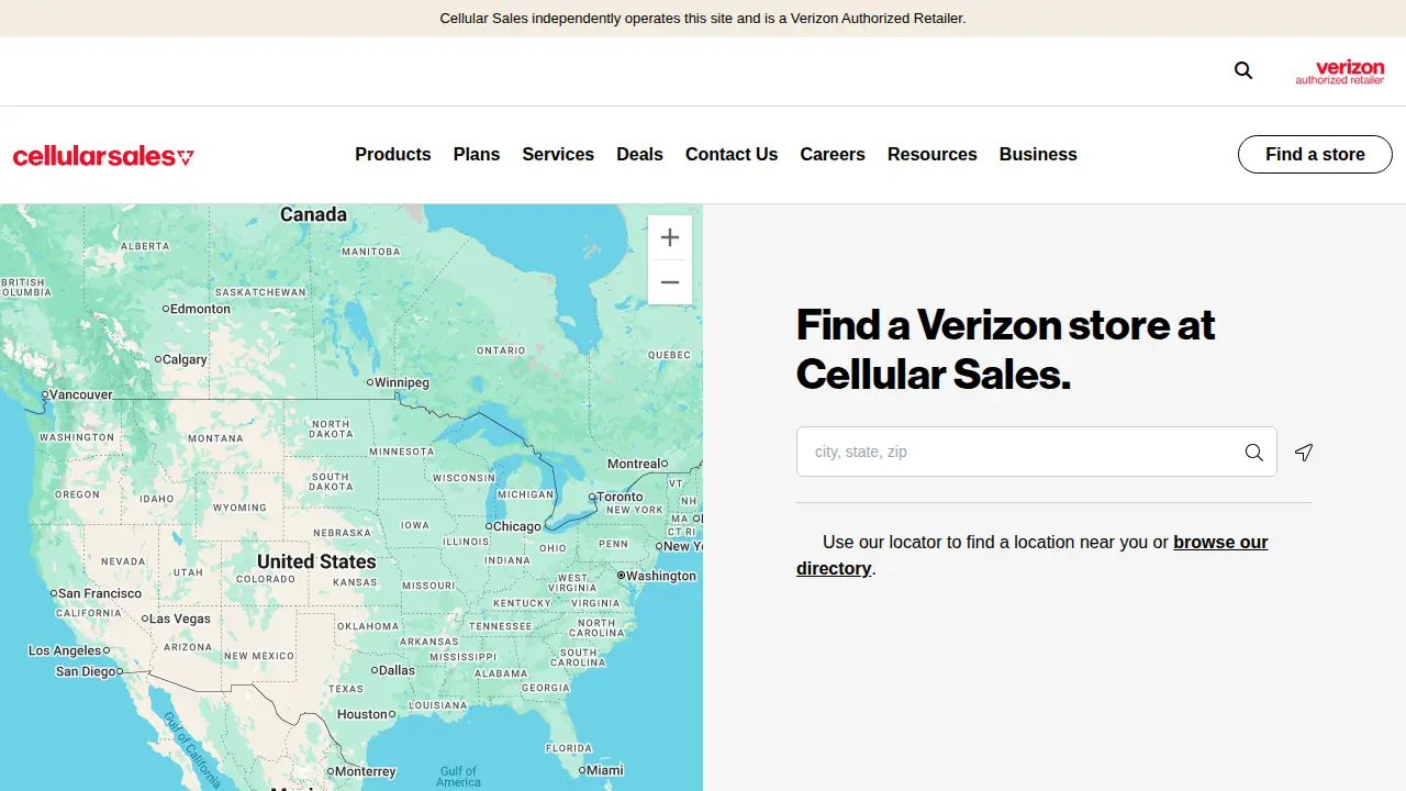 Verizon page