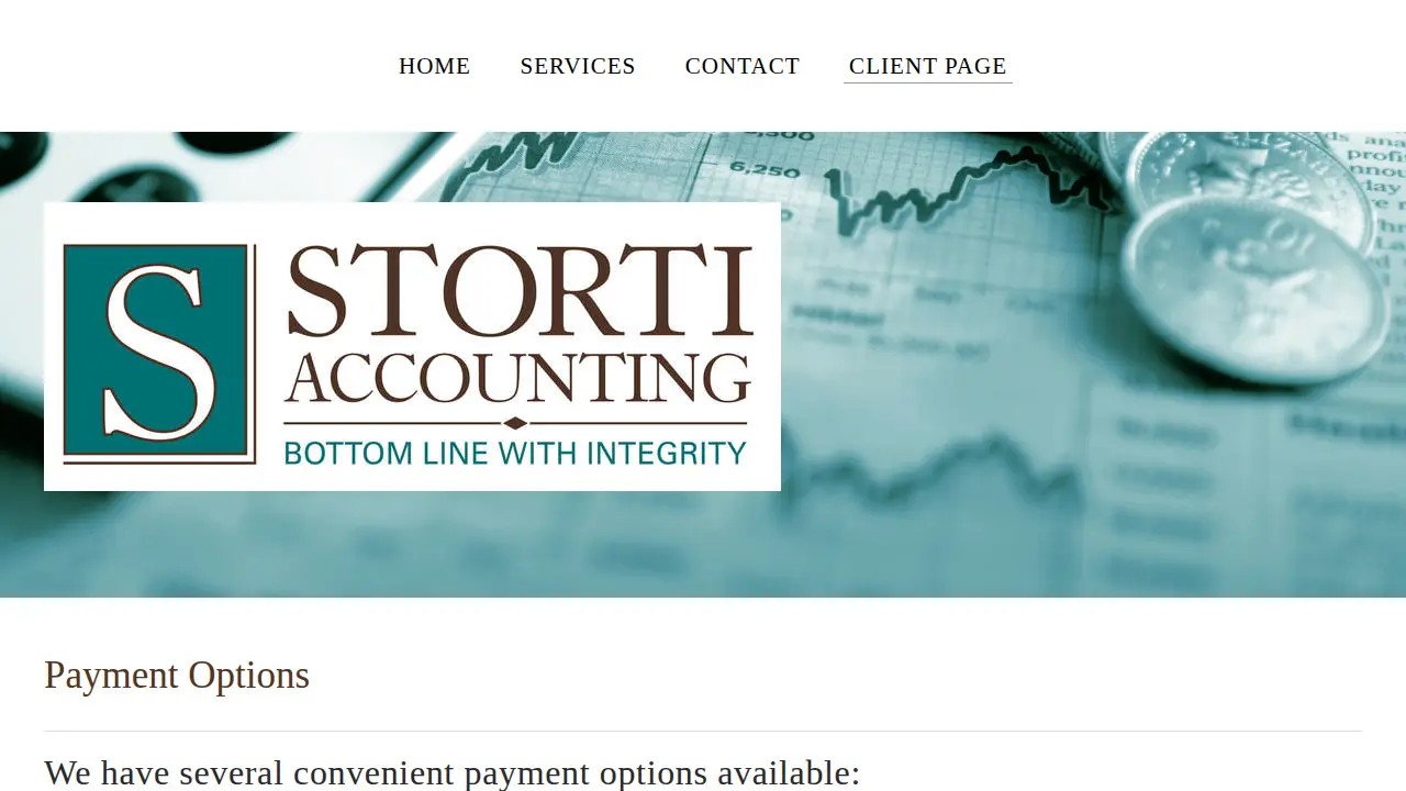 Storti Accounting page