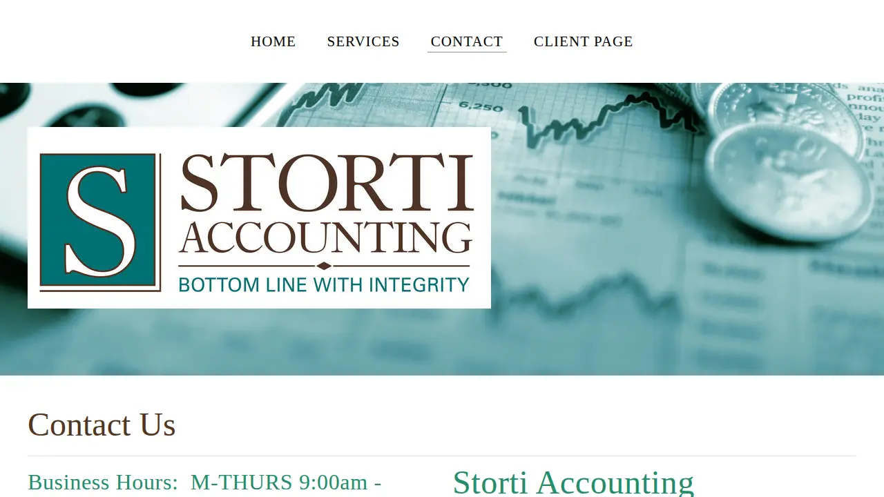 Storti Accounting page