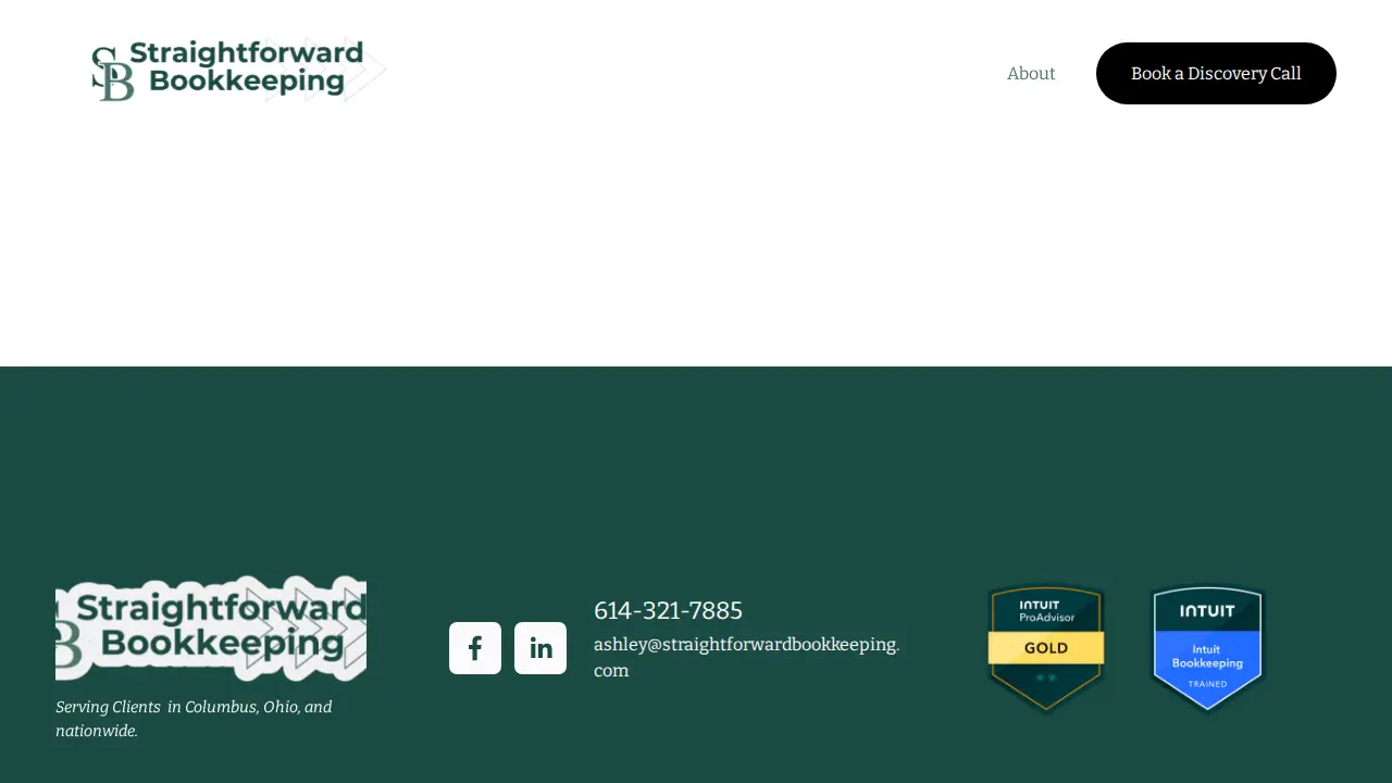 Straightforward Bookkeeping page