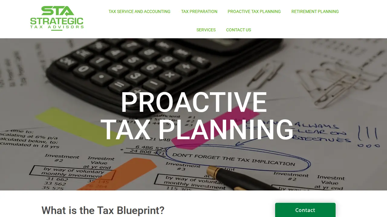 Strategic Tax & Advisory Services page