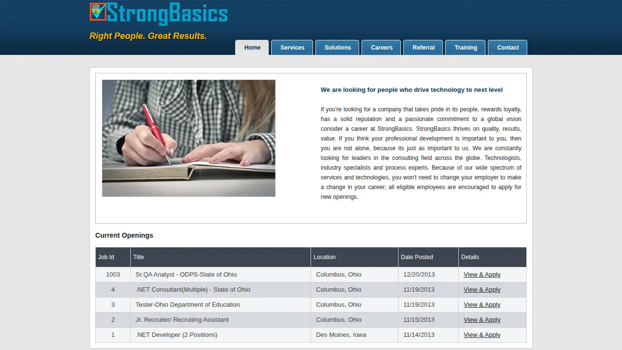 Strong Basics page