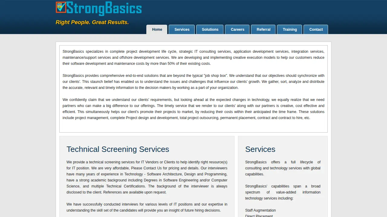Strong Basics page